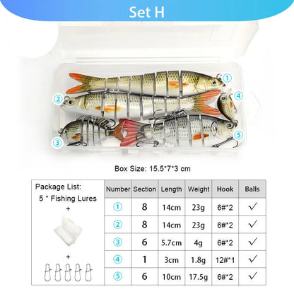 VTAVTA 5pcs Fishing Lures Set Wobblers Crankbaits Fishing Box For Wobblers Swimbait Artificial Bait Kit Hard Lure Fishing Tackle