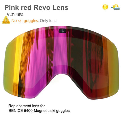 Ski Goggles with Magnetic Double Layer Yellow Lens Skiing Anti-fog UV400 Snowboard Goggles Men Women Ski Glasses Eyewear Set
