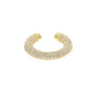 white green blue red cz Circle no piercing women 1 pc bling full cz colorful ear cuff multi piercing clip on earring ice jewelry