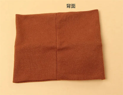 Autumn Winter Cotton Knit Children's Hat Collar 2 Set Boys and Girls Hats Set Baby Solid Color Scarf Cap two-piece
