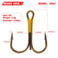 10pcs 35647 3/0#-14# High Carbon Steel Fishing Hook Barbed Treble Hooks Fishhooks Carp Fishing Tackle Round Bend For Bass