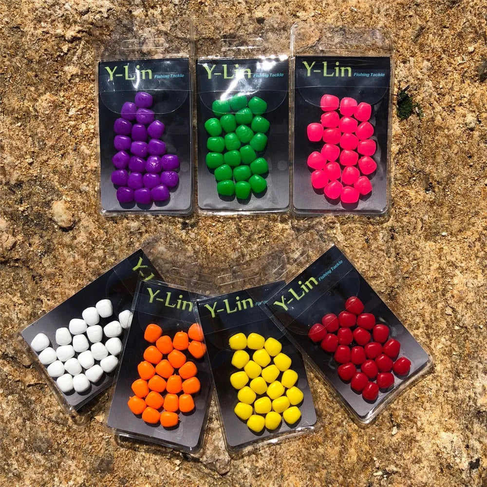 20pcs Carp Fishing Floating Fake Corn Tiger Nuts Pop Up Boilies Hair Rigs Maggot Bait Imitation Corn Artificial Bait Lures