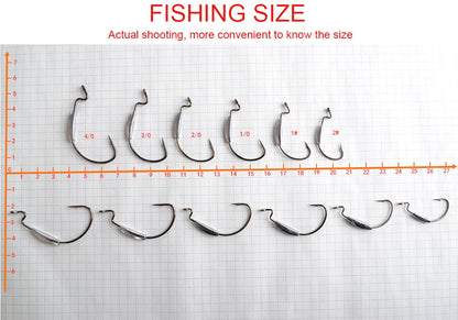 NGB 5PCS High Carbon Steel Offset Fishing Hook Lure 1/0# 2/0# 3/0# 4/0# 1# 2# Texas Jig Head Crank Hook Worm Soft Bait Hooks