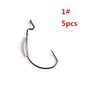 NGB 5PCS High Carbon Steel Offset Fishing Hook Lure 1/0# 2/0# 3/0# 4/0# 1# 2# Texas Jig Head Crank Hook Worm Soft Bait Hooks