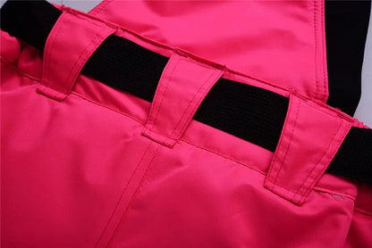 New Winter Thick Warm Skiing Pants Men Women Lovers Windproof Waterproof Suspender Trousers Snow Snowboard Pants Plus Size