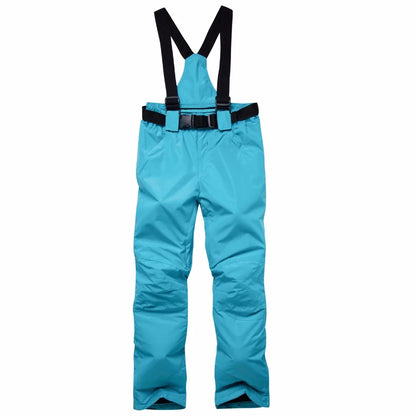 New Winter Thick Warm Skiing Pants Men Women Lovers Windproof Waterproof Suspender Trousers Snow Snowboard Pants Plus Size