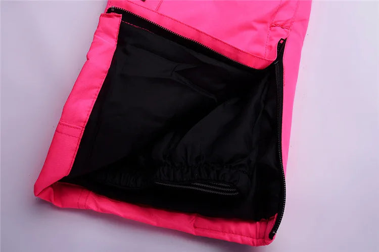 New Winter Thick Warm Skiing Pants Men Women Lovers Windproof Waterproof Suspender Trousers Snow Snowboard Pants Plus Size