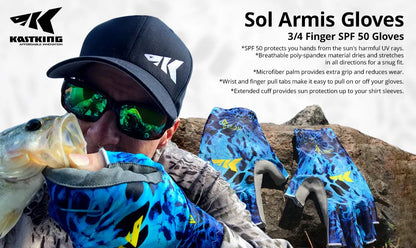 KastKing Fishing Gloves SPF 50 Sun Men Hands Protection Gloves Breathable Outdoor Sportswear Gloves Carp Fishing Apparel Pesca