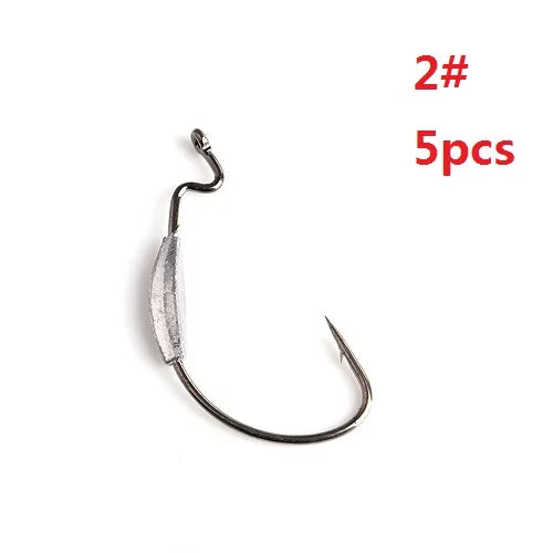 NGB 5PCS High Carbon Steel Offset Fishing Hook Lure 1/0# 2/0# 3/0# 4/0# 1# 2# Texas Jig Head Crank Hook Worm Soft Bait Hooks