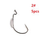 NGB 5PCS High Carbon Steel Offset Fishing Hook Lure 1/0# 2/0# 3/0# 4/0# 1# 2# Texas Jig Head Crank Hook Worm Soft Bait Hooks