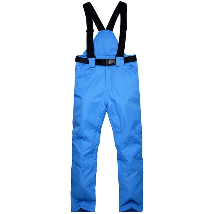 New Winter Thick Warm Skiing Pants Men Women Lovers Windproof Waterproof Suspender Trousers Snow Snowboard Pants Plus Size