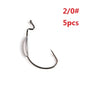 NGB 5PCS High Carbon Steel Offset Fishing Hook Lure 1/0# 2/0# 3/0# 4/0# 1# 2# Texas Jig Head Crank Hook Worm Soft Bait Hooks