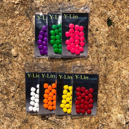 20pcs Carp Fishing Floating Fake Corn Tiger Nuts Pop Up Boilies Hair Rigs Maggot Bait Imitation Corn Artificial Bait Lures