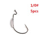 NGB 5PCS High Carbon Steel Offset Fishing Hook Lure 1/0# 2/0# 3/0# 4/0# 1# 2# Texas Jig Head Crank Hook Worm Soft Bait Hooks