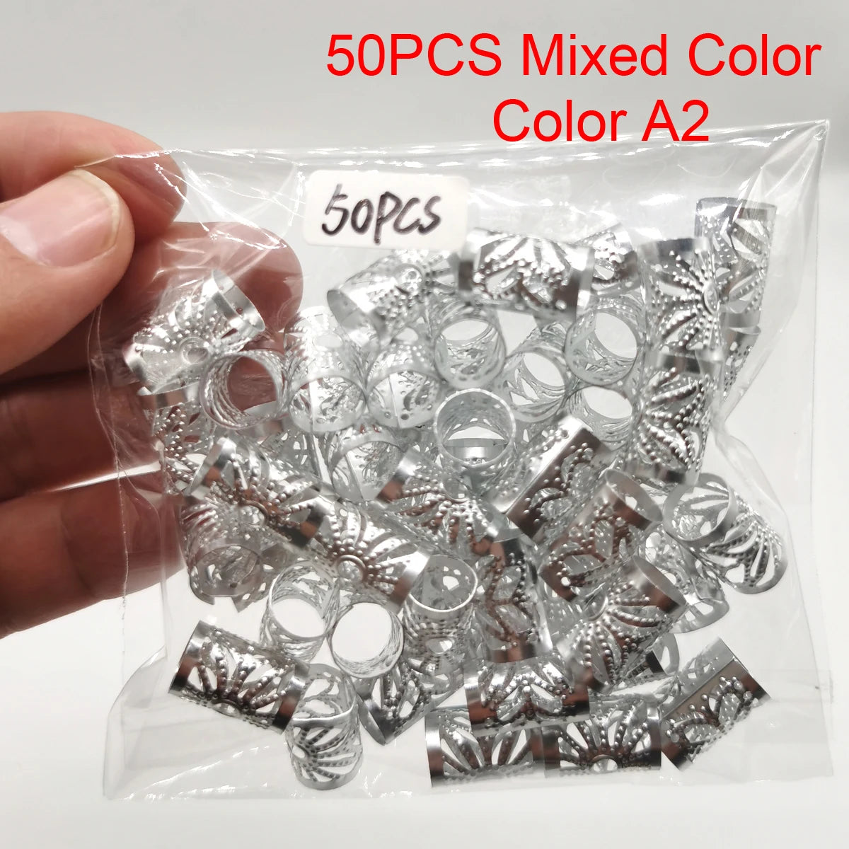 5Pcs Golden Silver Viking Spiral Charms Hair tubes Braid Dread Dreadlock Beads Clips Cuffs Rings Jewelry Hair Accessories woman