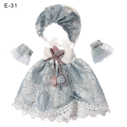 1 Set New Summer DIY Dolls Dress Toys Bikini Cloth Lace Skirt Toys Clothes Skirt Fabric Sewing for 16cm/31cm Doll Accessories