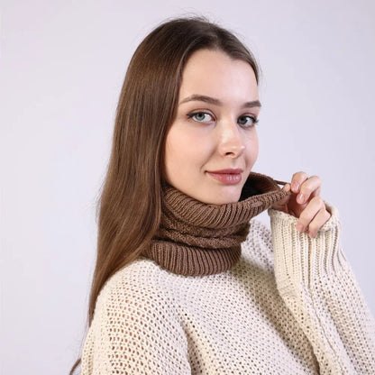 fashion women stretchy knitted Skullies Beanies Hat solid snood scarf warm Beanie For womem Autumn winter Female Beanie cap