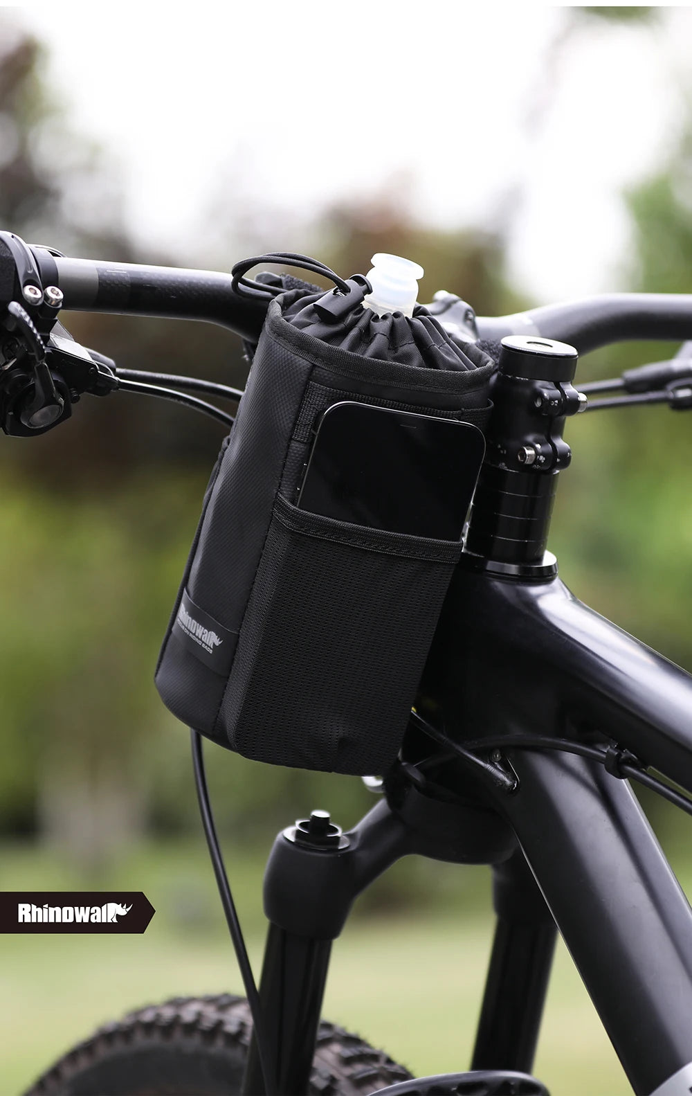 Rhinowalk Handlebar Bag Cycling Water Bottle Carrier Pouch MTB Bike Kettle Bag Riding Handlebar Bag Bicycle Accessories