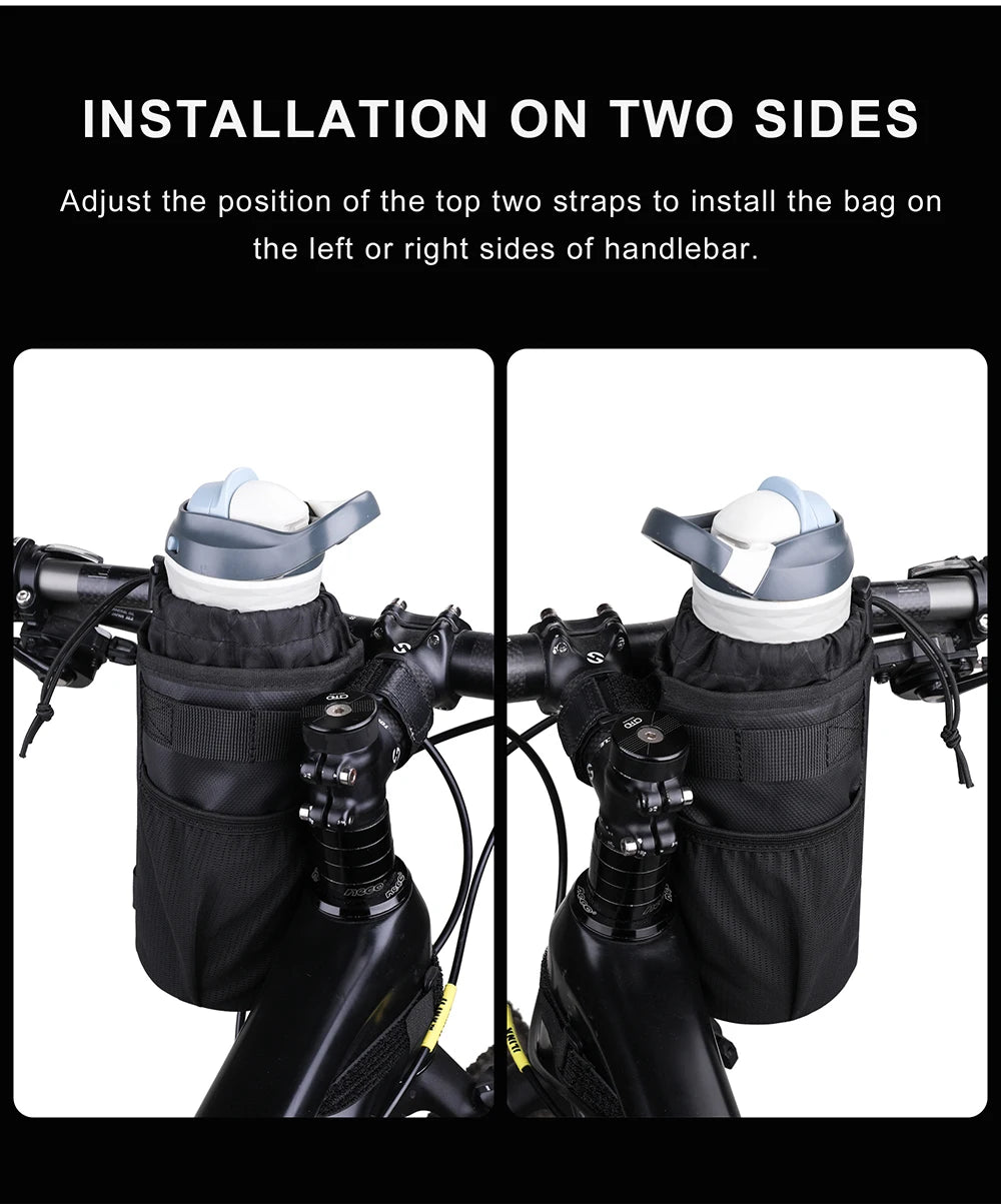 Rhinowalk Handlebar Bag Cycling Water Bottle Carrier Pouch MTB Bike Kettle Bag Riding Handlebar Bag Bicycle Accessories