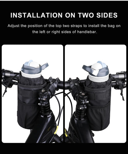 Rhinowalk Handlebar Bag Cycling Water Bottle Carrier Pouch MTB Bike Kettle Bag Riding Handlebar Bag Bicycle Accessories