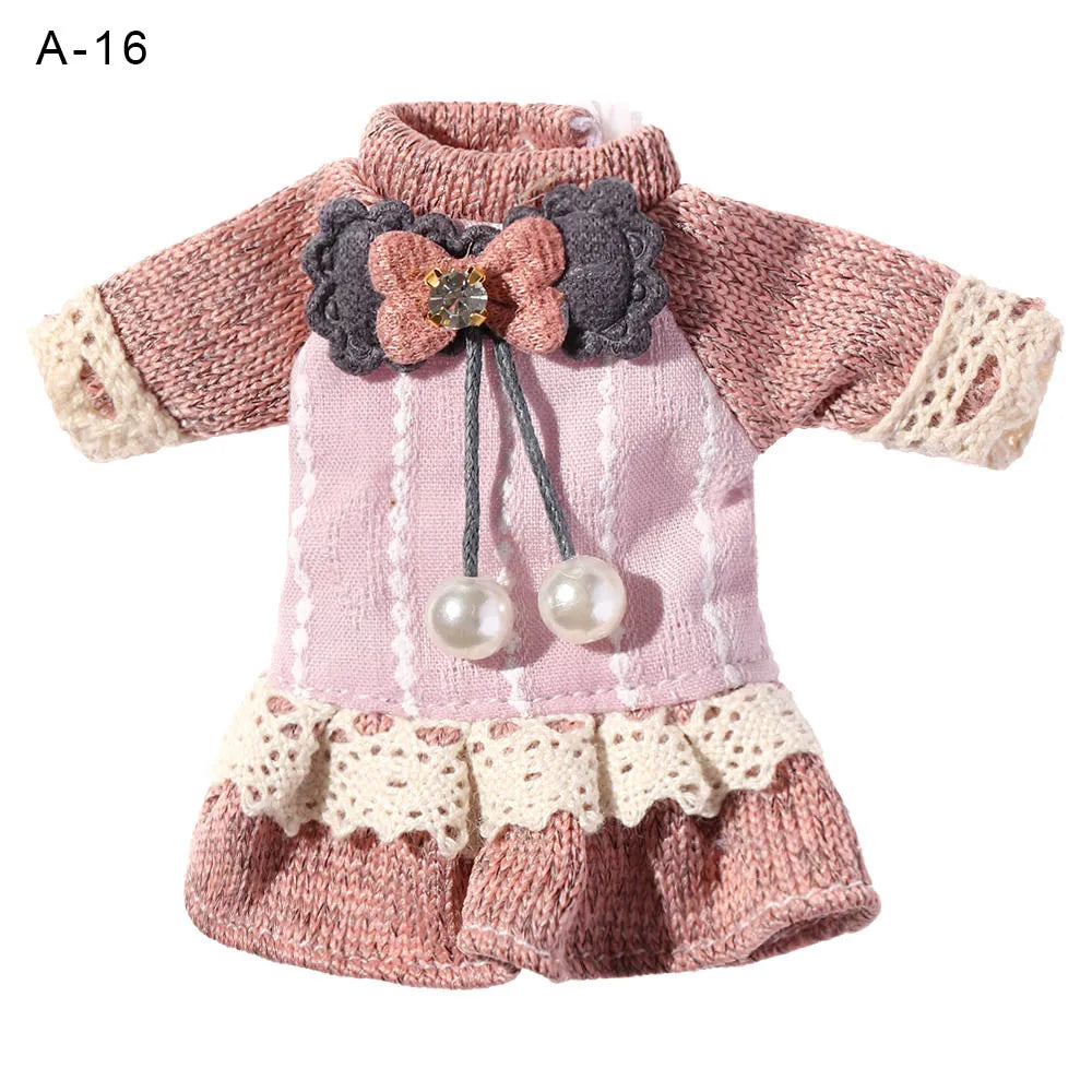 1 Set New Summer DIY Dolls Dress Toys Bikini Cloth Lace Skirt Toys Clothes Skirt Fabric Sewing for 16cm/31cm Doll Accessories