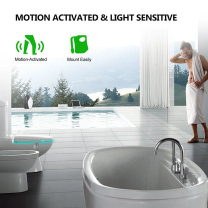 Automatic Motion Sensor Toilet Night Light, 16 Colors, Waterproof.