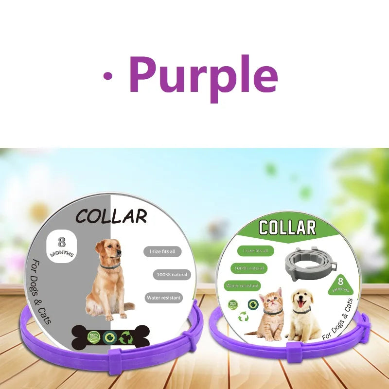 New 8 Month Dog Anti Flea And Tick Collar Dog Antiparasitic Collar Pet Accessories Cats Collars Pet Product Puppy Perro Supplies