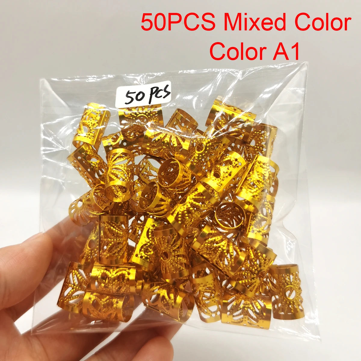 5Pcs Golden Silver Viking Spiral Charms Hair tubes Braid Dread Dreadlock Beads Clips Cuffs Rings Jewelry Hair Accessories woman