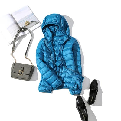 2025 New 90% White Duck Down Jacket Women Autumn Winter Warm Coat Lady Ultralight Duck Down Jacket Female Windproof Parka Tops