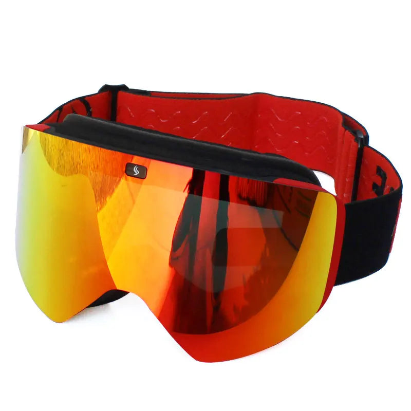 Ski Goggles with Magnetic Double Layer Yellow Lens Skiing Anti-fog UV400 Snowboard Goggles Men Women Ski Glasses Eyewear Set