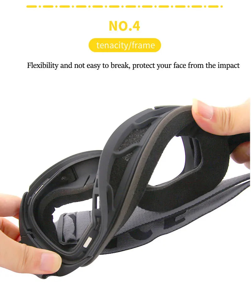 Ski Goggles with Magnetic Double Layer Yellow Lens Skiing Anti-fog UV400 Snowboard Goggles Men Women Ski Glasses Eyewear Set
