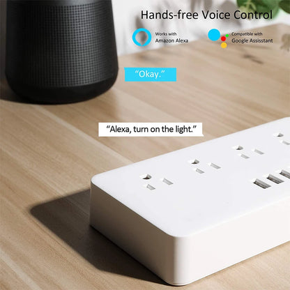 Smart socket WiFi Power Strip Multi Plug With 4 Plug 4USB Port Compatible With alexa google home Smart home Tuya Smart smartlife