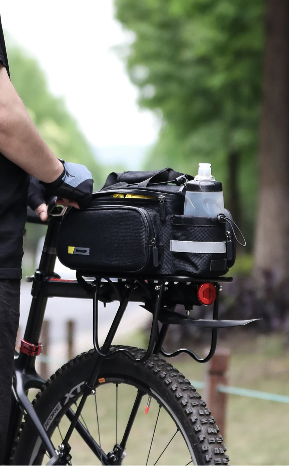 Rhinowalk Bicycle Pannier Bag Multifunctional Bike Rack Bag Trunk Saddle Cycling Large Capacity Travel Bag MTB With Rain Cover