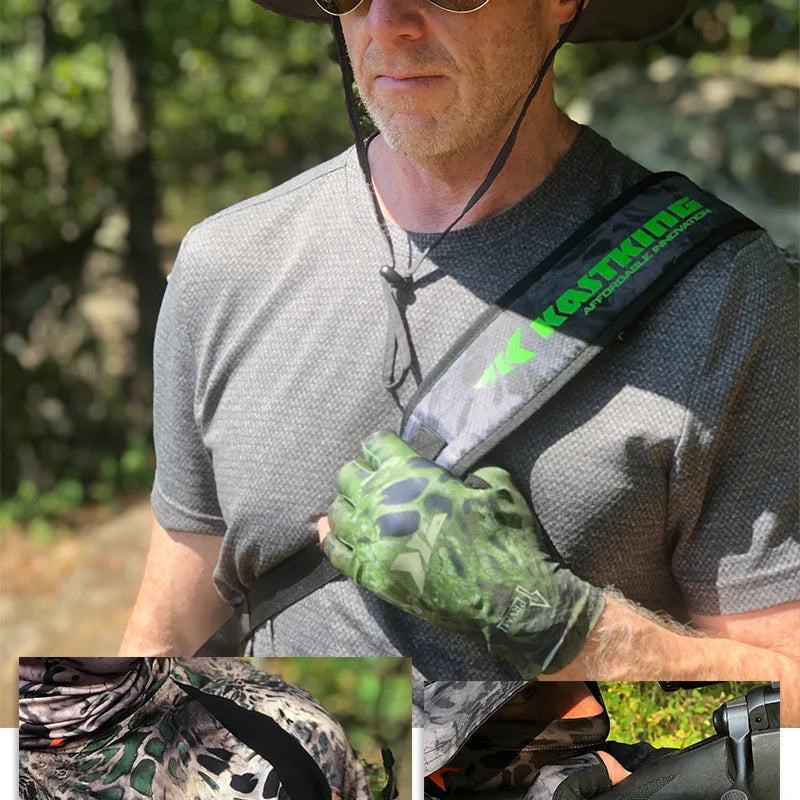 KastKing Fishing Gloves SPF 50 Sun Men Hands Protection Gloves Breathable Outdoor Sportswear Gloves Carp Fishing Apparel Pesca