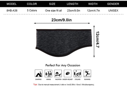 Thermal Fleece Headband Winter Warm Sweatband Head Band Gym Yoga Sport  Cycling Training Running Fitness Hair Bandage Men Women