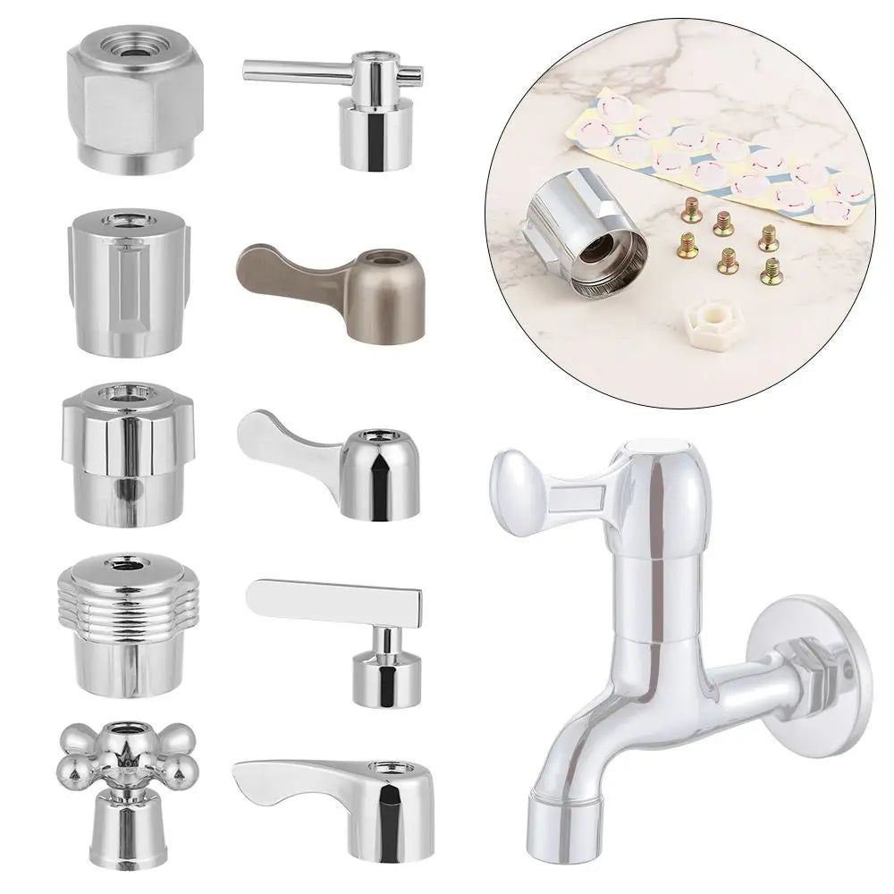 1Pcs Faucet Handle Triangle Valve Small Spout Dish Basin Handle Quick Open Valve Core Handwheel Faucet Switch Handle Bathroom