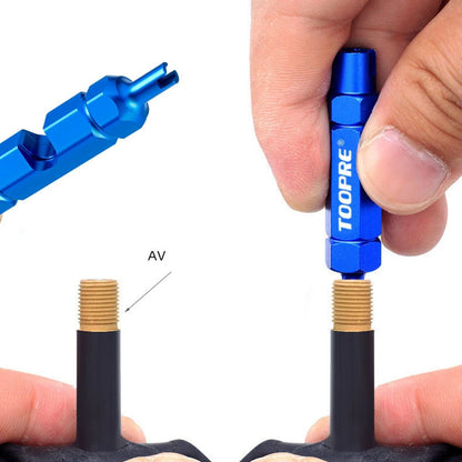 Aluminum Alloy Bike Valve Tool MTB Road Bike Valve Core Remover Anti-slip Air Valve Spanner Extension Disassembly Wrench Tool