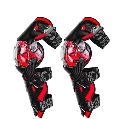 Red Motocross Knee Pads Motorcycle Knee Guard Moto Protection Motocross Equipment Motorcycle Knee Protector Safety Guards