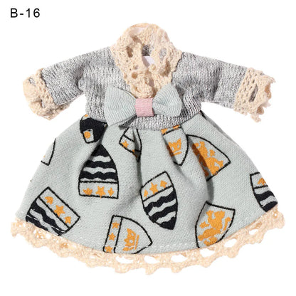 1 Set New Summer DIY Dolls Dress Toys Bikini Cloth Lace Skirt Toys Clothes Skirt Fabric Sewing for 16cm/31cm Doll Accessories