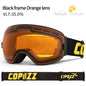 COPOZZ Brand Ski Goggles Double Layers UV400 Anti-fog Big Ski Glasses Skiing Mask Snowboard Men Women Snow Goggles GOG-201 Pro
