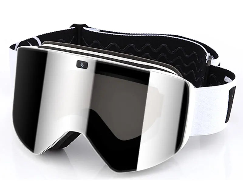 Ski Goggles with Magnetic Double Layer Yellow Lens Skiing Anti-fog UV400 Snowboard Goggles Men Women Ski Glasses Eyewear Set
