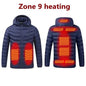 Men's parka Winter Warm USB Heating Jackets Smart Thermostat Pure Color Hooded Heated Clothing male bobojaco Warm padded jacket