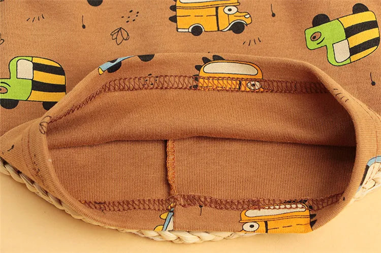 Autumn Winter Cotton Knit Children's Hat Collar 2 Set Boys and Girls Hats Set Baby Solid Color Scarf Cap two-piece