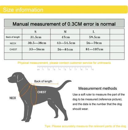 Truelove Dog  Jacket Summer Waterproof 1000D Polyester Fabric Reflective Hollowed Hole Network Medium Large Pet Products TLG2681