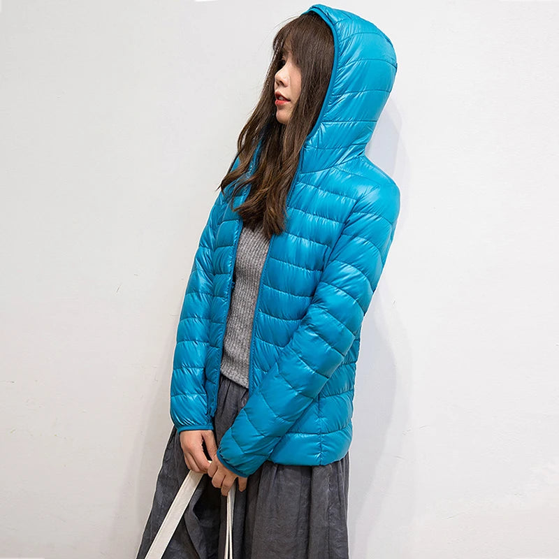 2025 New 90% White Duck Down Jacket Women Autumn Winter Warm Coat Lady Ultralight Duck Down Jacket Female Windproof Parka Tops