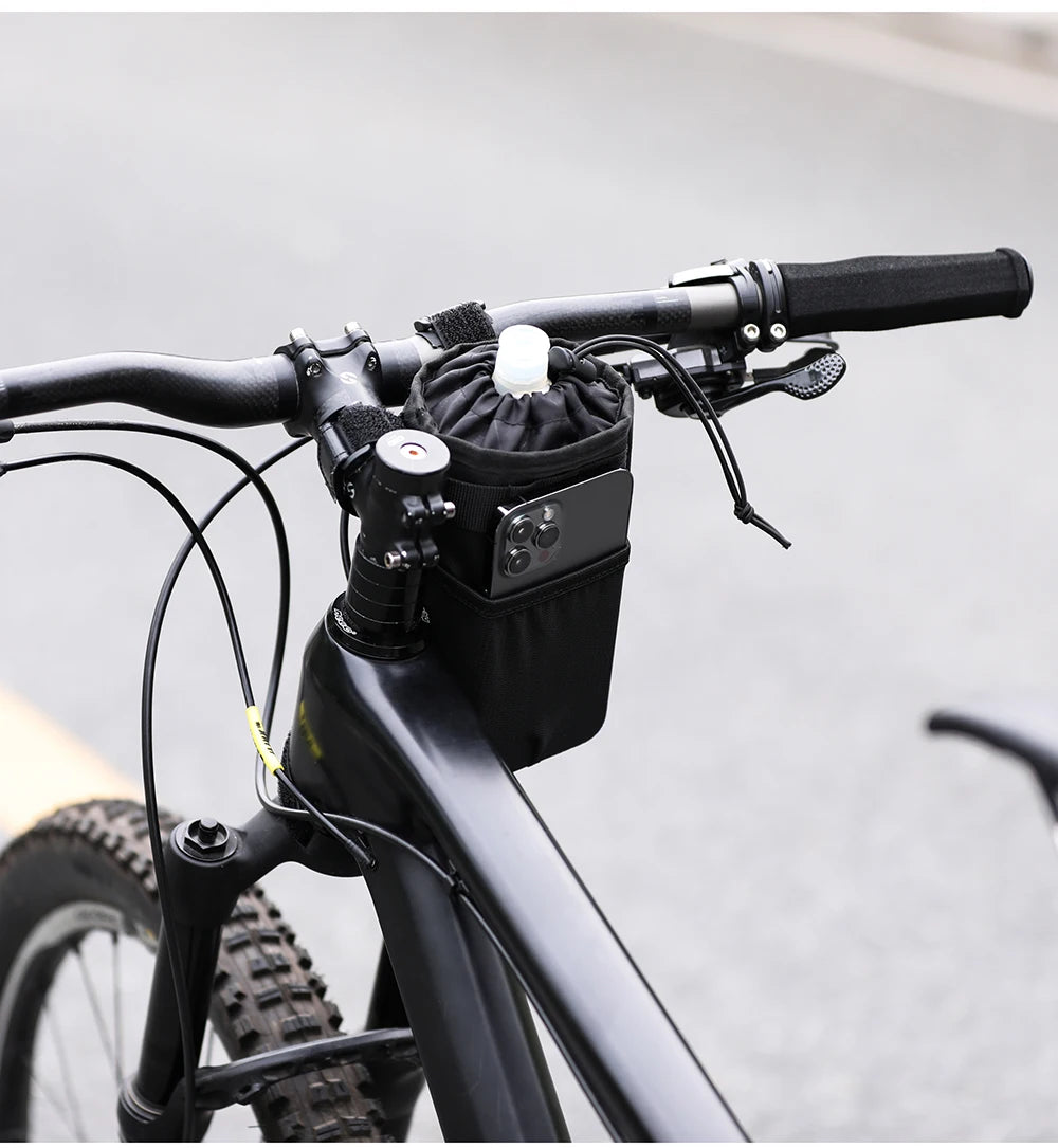 Rhinowalk Handlebar Bag Cycling Water Bottle Carrier Pouch MTB Bike Kettle Bag Riding Handlebar Bag Bicycle Accessories