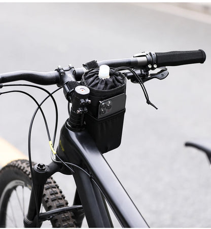 Rhinowalk Handlebar Bag Cycling Water Bottle Carrier Pouch MTB Bike Kettle Bag Riding Handlebar Bag Bicycle Accessories