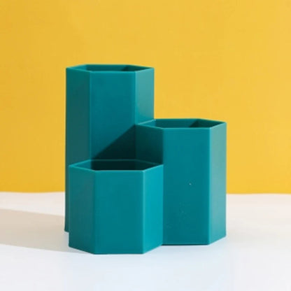 Polish Nail Brush Box 3 Lattices Organizer Storage Tools Desk Case Jewelry Cosmetics Office Table Rack Holder Make up Pen