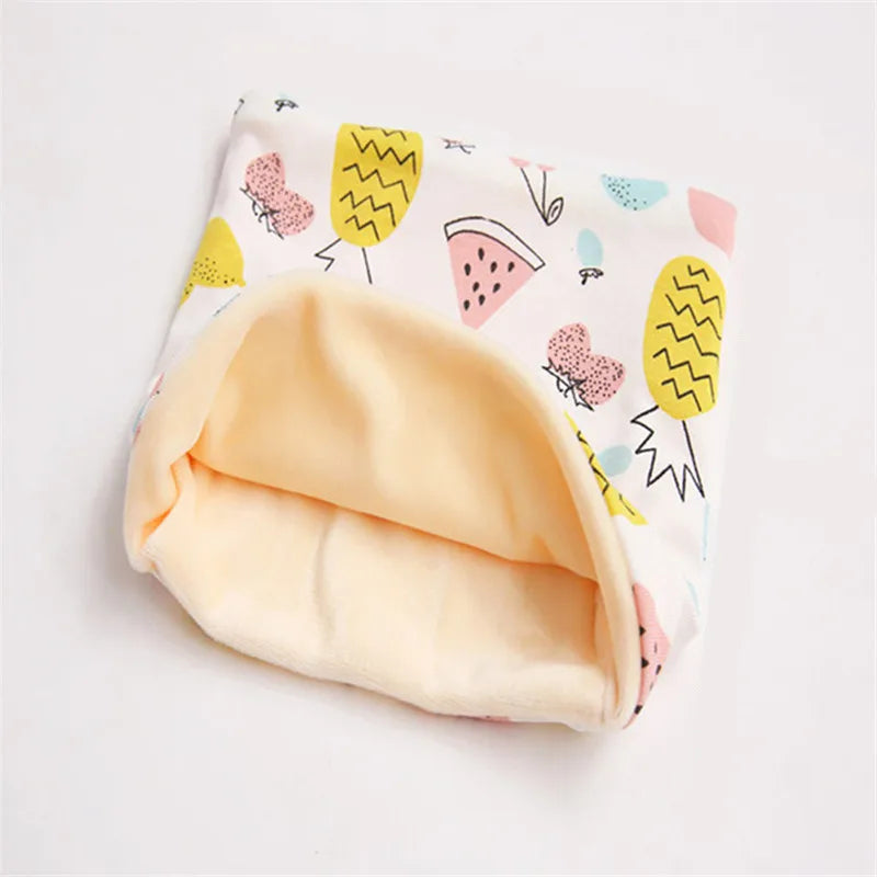 Autumn Winter Cotton Knit Children's Hat Collar 2 Set Boys and Girls Hats Set Baby Solid Color Scarf Cap two-piece