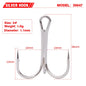 10pcs 35647 3/0#-14# High Carbon Steel Fishing Hook Barbed Treble Hooks Fishhooks Carp Fishing Tackle Round Bend For Bass